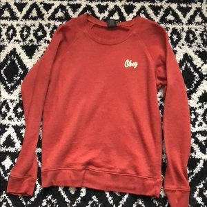 Cozy burnt orange Obey sweatshirt